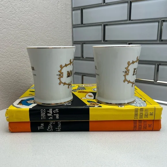 Vintage Mother Father Mugs Cups Porcelain - Picture 6 of 12